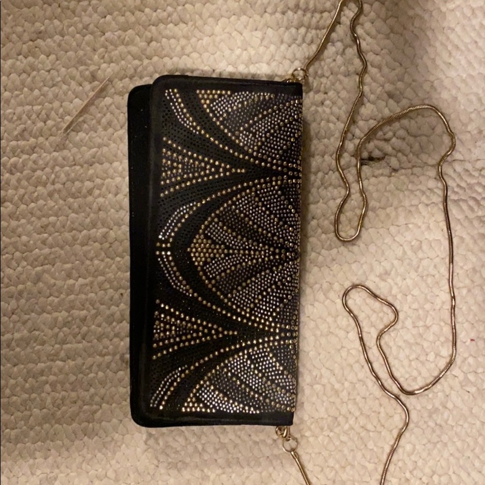 White House Black Market Black Clutch Bag